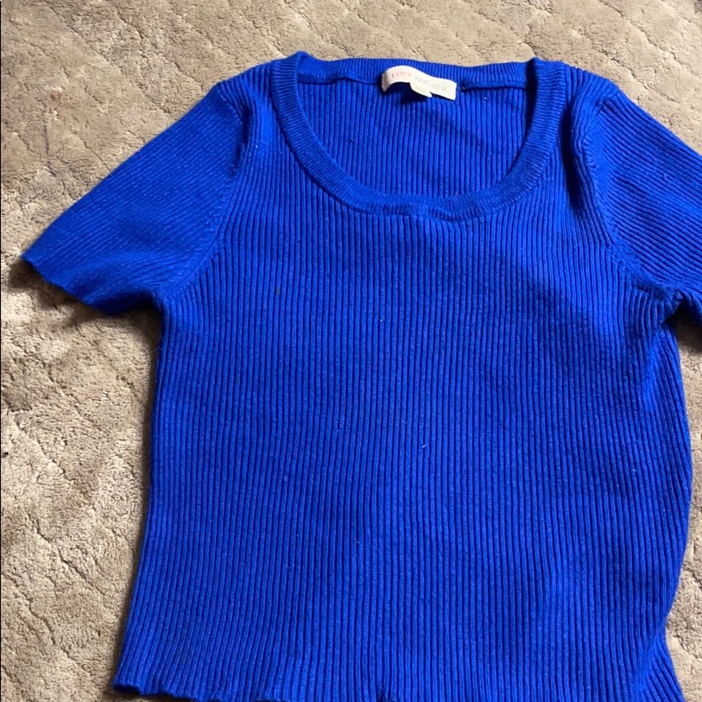 Royal blue crop top